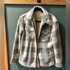 Sage Collective Plaid Fleece Jacket